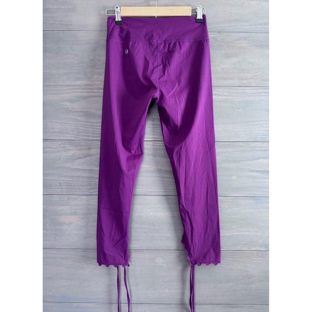 Carbon 38 x Chill By Will Leggings Size 2 Tie Scallop Purple - Picture 5 of 6